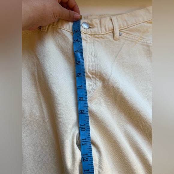 DL1961 Cream cargo wide leg high rise denim jeans 26 Pants - Picture 8 of 9